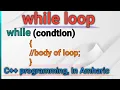 While loop C programming in Amharic