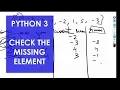Missing Element in an Array Python 3