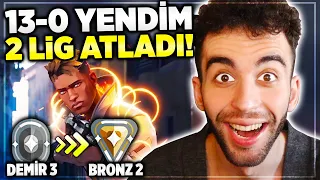 WTF? VALORANT'TA İLK!! 1 OYUNDA 2 LİG ATLADIM!! PHOENIX İLE EFSANE WIN TAKTİKLERİ | Valorant