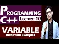 Lecture 10 What is Variable Rules Examples by Syed Bakht