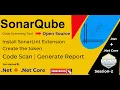 SonarQube Code Scanning with Net Net Core Generate the Report