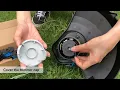 How to change the trimmer line on a Ryobi AC14RL3A 18 volt cordless string trimmer
