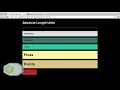 CSS Foundations Absolute Length Units