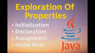 06 - Complete Session on Initialization Declaration Assignment In Java