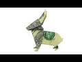 Dollar Money Origami Rabbit Tutorial - Fold a Rabbit from 1 US Dollar