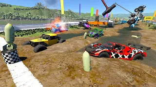 Racing Through Dangerous Mud Pit