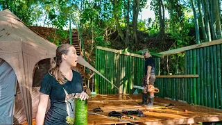 BUILDING BAMBOO VILLA IN THE JUNGLE PT3