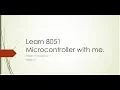 5 Learn 8051 microcontroller with me - PSW and Flags