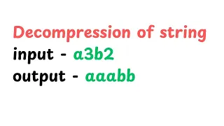 decompression of string in java code with ashutosh