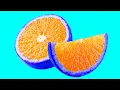 Hidden patterns inside fruit vegetables in slow stop-motion Satisfying ASMR