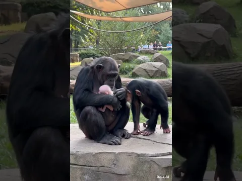 This mama makes sure both her little ones feel the love #shorts #MomLife #SweetMoments #Wildlife