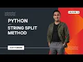 Python String Split Method Lecture 11 Python Data Analytics