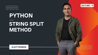 Python String Split Method Lecture 11 Python Data Analytics