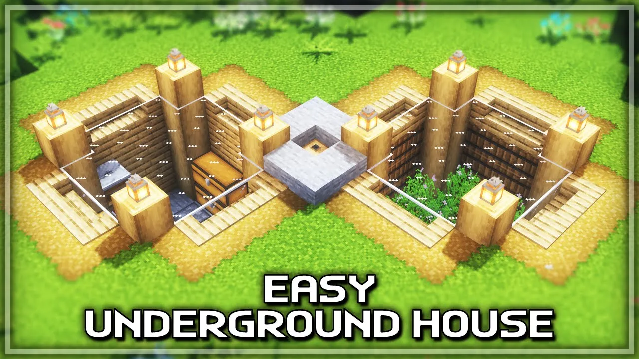 Minecraft UNDERGROUND House Build Hacks & Ideas
