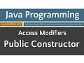 Learn Java Programming - Public Access Applied to a Constructor