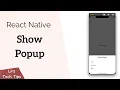 React Native Show Popup use Modal