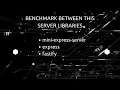 Performing benchmark test to 3 JS backend libraries express vs fastify vs mini-express-server