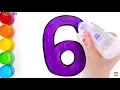 Glitter Number Coloring Pages Learn Colors and Numbers For Kids All Things Fun - Kids Tv