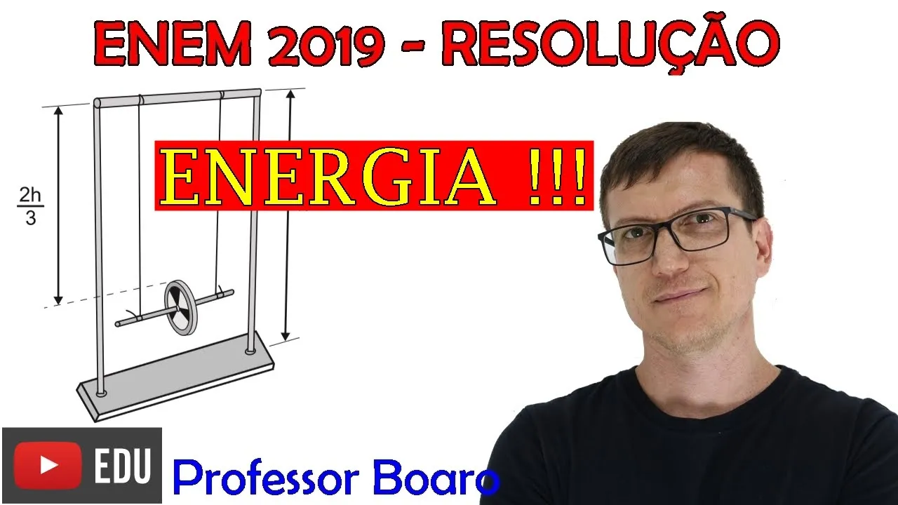 Questão da CONSERVAÇÃO de ENERGIA! -  ENEM 2019 - Q121-  PROVA AZUL