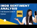 IMDB Sentiment Analysis Source code Train Test on IMDB dataset