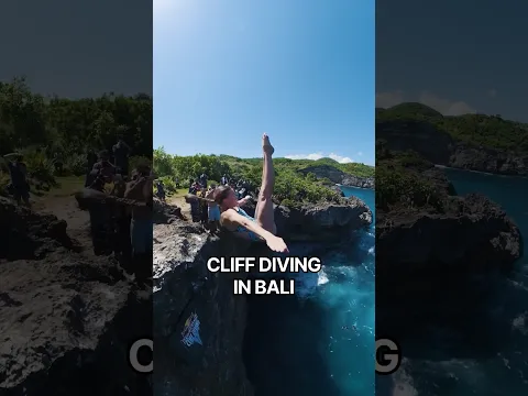 terrified but jumped off the cliff anyway 😮 #shorts
