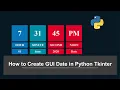 How to Create GUI Date in Python Tkinter