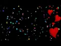 Heart Shaped Confetti Particles Overlay - Motion Graphics Animated Background