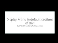 Divi - Display Full Width Menu in any Section