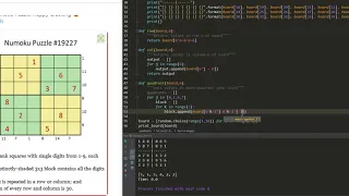 Solving Numoku Puzzles with Python