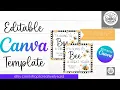 Editable Canva Template - Back to School Printable Gift Tags