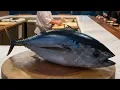 Lagu Deep Sea Tuna Cutting Process — Close Up Detail