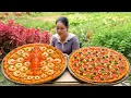 Download Lagu How to Make Pizza with Sausage, Cheese, Seafood without Oven - Gardening | Trieu Mai Huong.