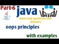 Part-6 what is principles of oops concepts in java interview questions and answers in telugu