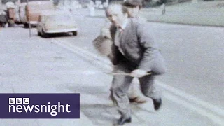 Antiques dealer hits Roger Cook with metal bar - Newsnight archives 1981