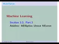 MathTalent Machine Learning Section 3 3 Part 1 Adaline ADAptive LInear NEuron