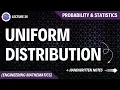 Lec-26 Uniform Distribution Probability and Statistics
