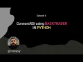 Creating Connors RSI in Backtrader Using Python