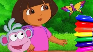 Nick JR DORA the Explorer Coloring Book Pages for kids s Children Learning Colors