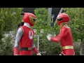 Lagu Gokaiger Hurricaneger tribute w/ henshin and roll call