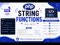 Part 10 Website Backend Development with PHP MySQL - PHP String Functions Tutorial in