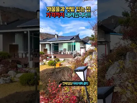 (급매) 3천만원 내립니다!! 개울물 흐르는 138평 텃밭 있는 집 전원주택 매매 급매물 #shorts