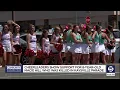 Cheerleader teams join community at funeral for child killed in July 4 parade