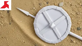 DIY 🛡️ How to make a ROUND SHIELD from A4 paper