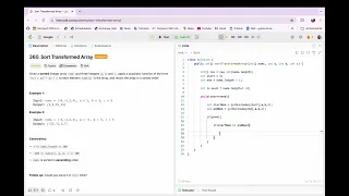 360 Sort Transformed Array LeetCode Premium Google