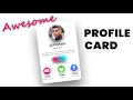 Profile Card Design Using CSS Card Hover Effects