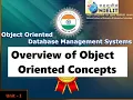 OODB 1 Overview of Object Oriented Concepts
