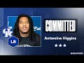 WATCH LB Antwoine Higgins Commits to Kentucky No 37 Overall LB