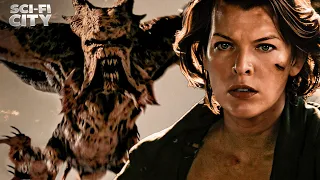 alice vs giant flying bow resident evil the final chapter milla jovovich 