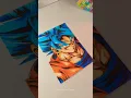 Drawing Goku Blue From Dragon Ball with ohuhu Alcohol markers DrawWithObito