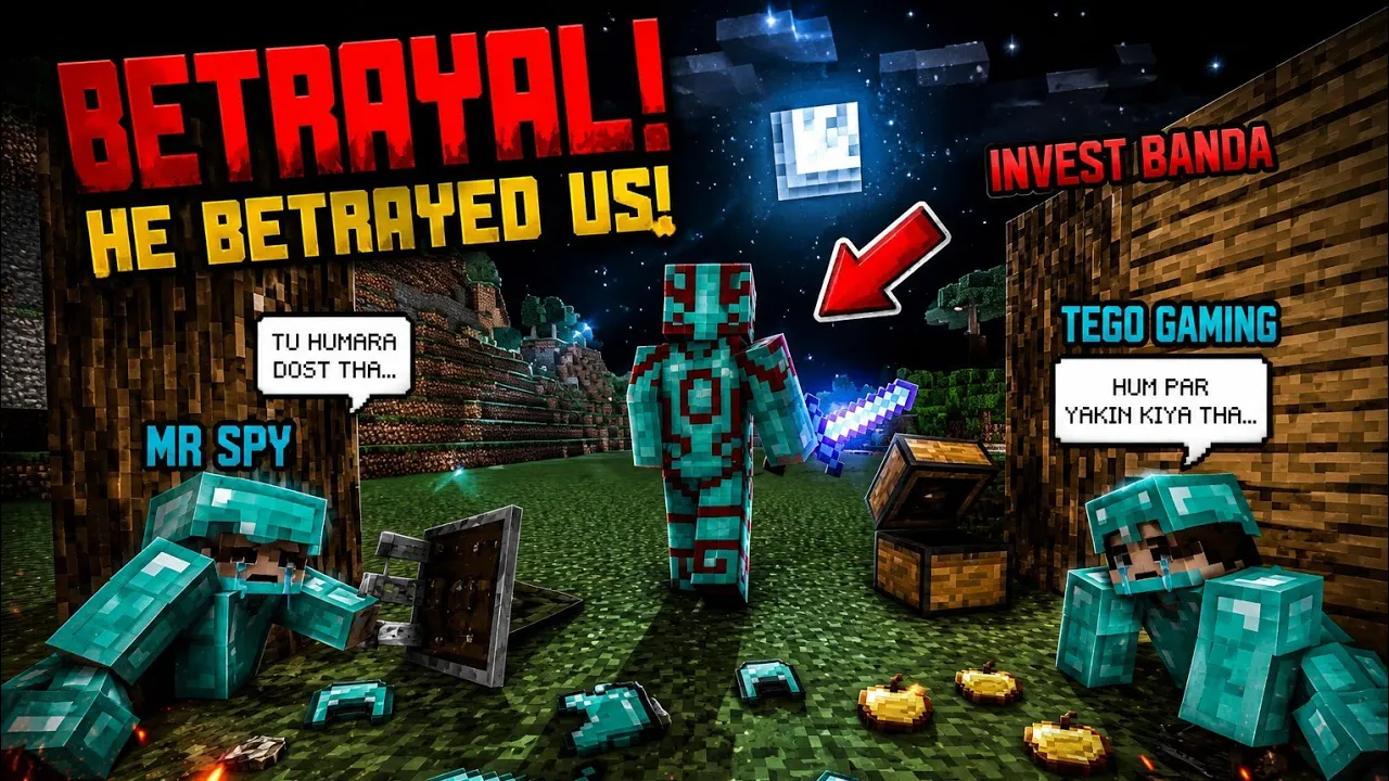 We Tried to Survive… But He Attacked Us! 😈 | Minecraft SMP Day 1